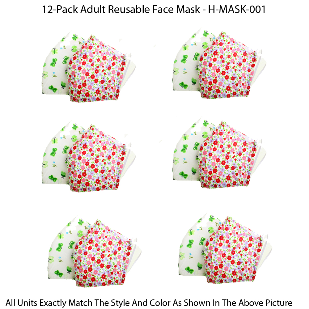 90-Pack Adult Reusable Face Mask Clearance - Box A - Click Image to Close